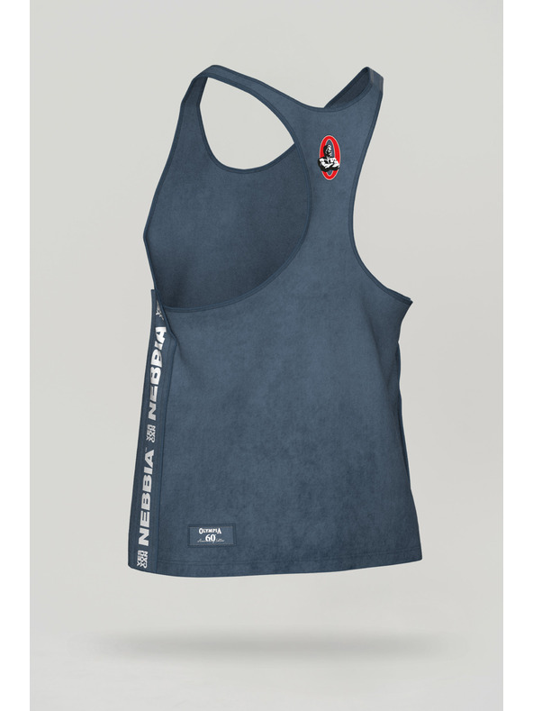 Nebbia Washed muscle back stringer GOLDEN AGE 791 M,blue