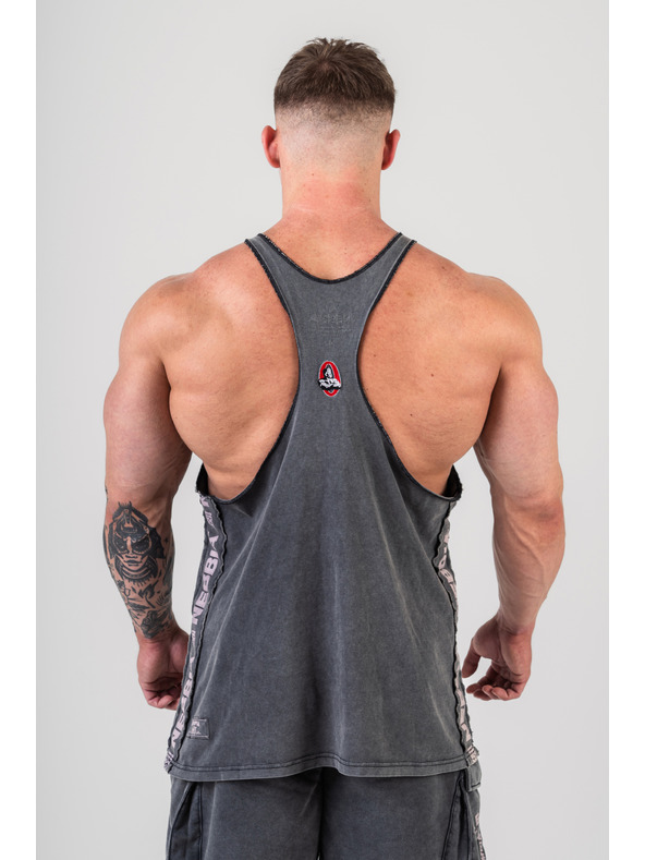 Nebbia Washed muscle back stringer GOLDEN AGE 791 M,black