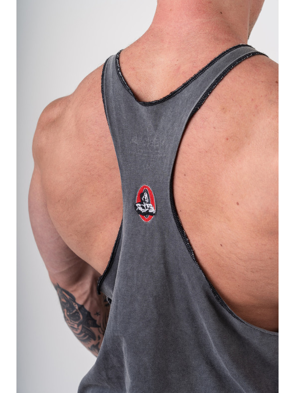 Nebbia Washed muscle back stringer GOLDEN AGE 791 M,black