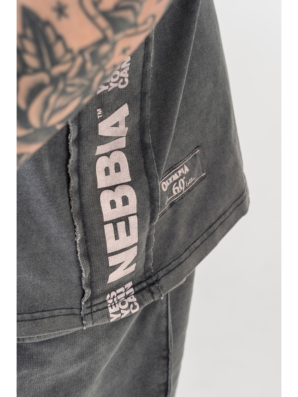 Nebbia Washed muscle back stringer GOLDEN AGE 791 M,black