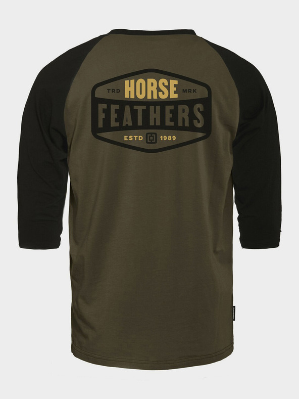 Horsefeathers Triko Hexagon II Raglan - burnt olive velikost L HORSEFEATHERS