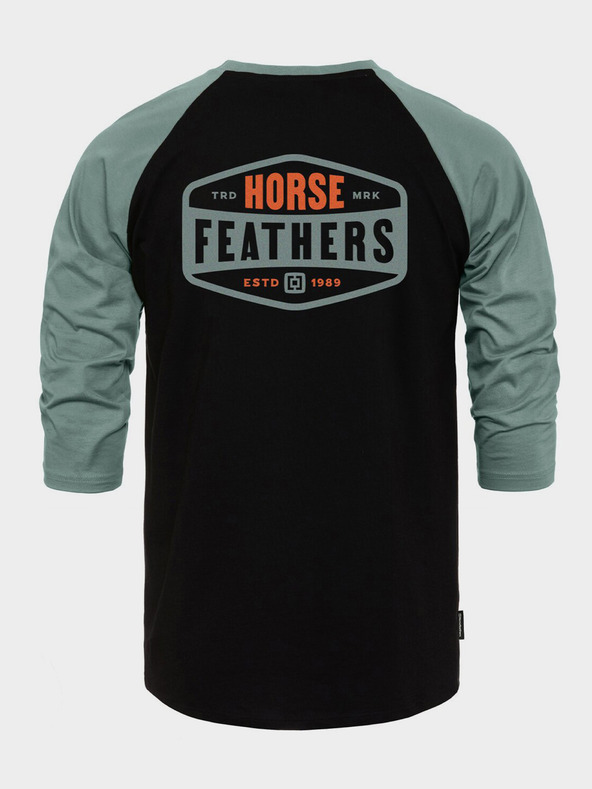 Horsefeathers Triko Hexagon II Raglan - black velikost L HORSEFEATHERS