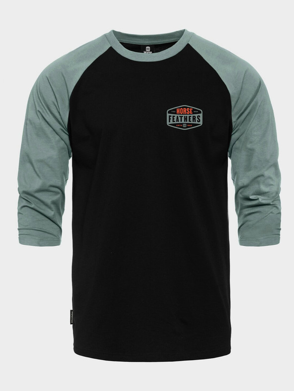 Horsefeathers Triko Hexagon II Raglan - black velikost L HORSEFEATHERS
