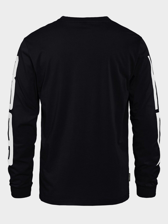 Horsefeathers Triko Tall Typo LS - black velikost L HORSEFEATHERS