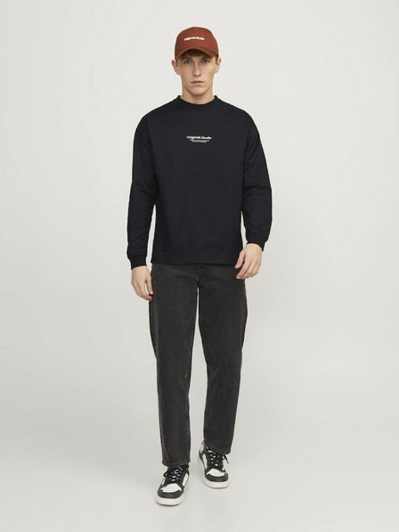 Jack & Jones Černé pánské tričko Jack & Jones