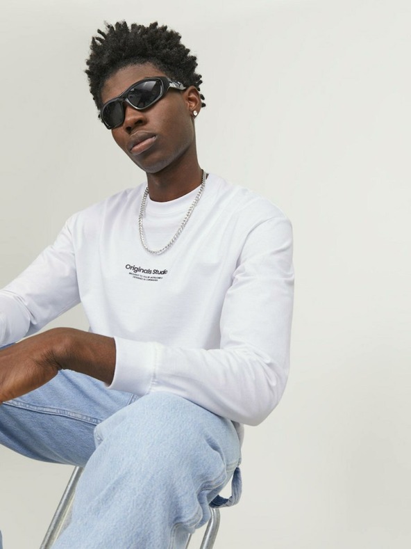 Jack & Jones Bílé pánské tričko Jack & Jones