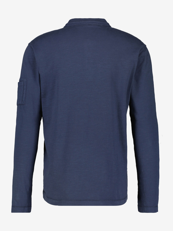 LERROS Tmavě modré pánské tričko s dlouhým rukávem LERROS