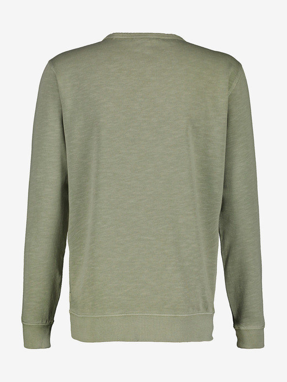 LERROS Zelené pánské tričko s dlouhým rukávem LERROS