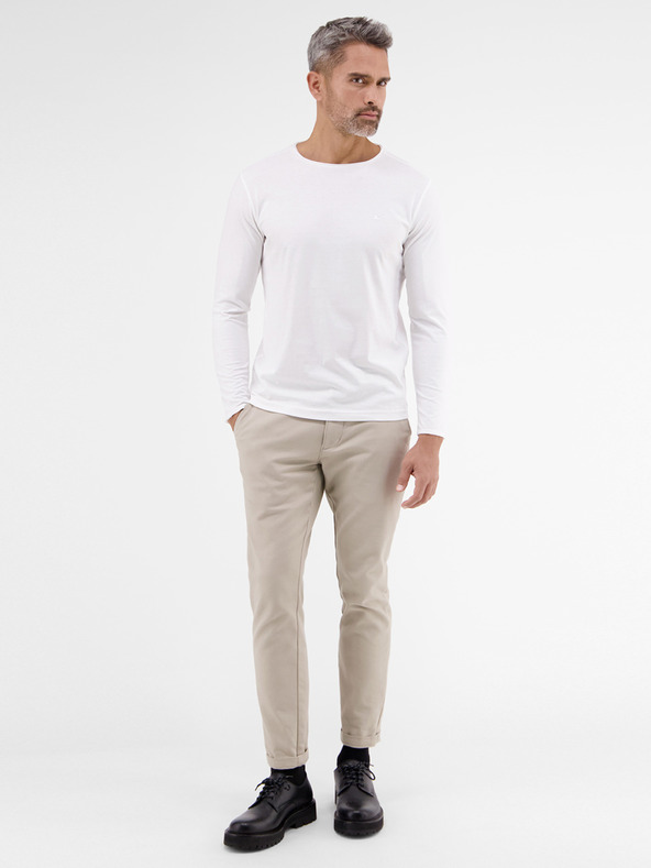 LERROS Bílé pánské basic tričko LERROS