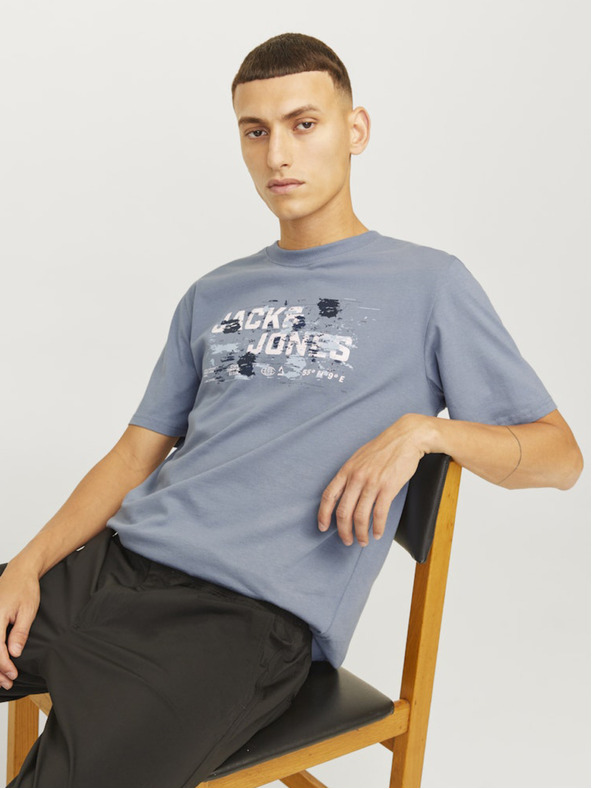 Jack & Jones Šedé pánské tričko Jack & Jones