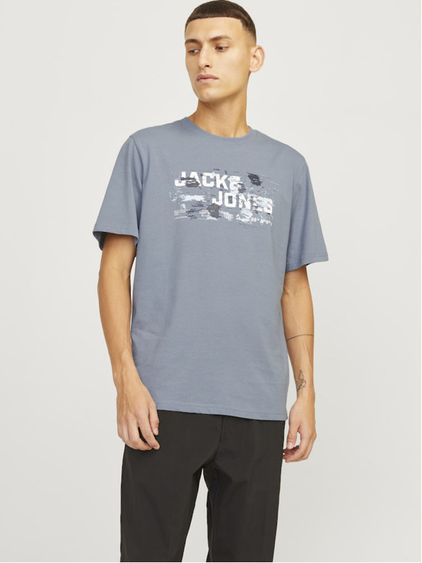 Jack & Jones Šedé pánské tričko Jack & Jones