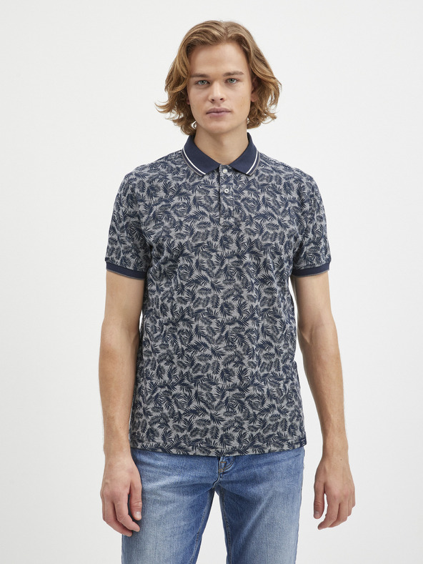 LERROS Tmavě modré pánské polo tričko LERROS