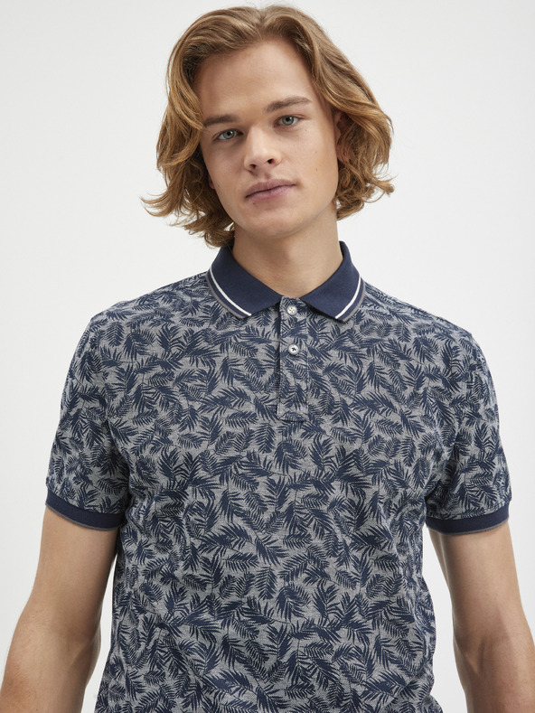 LERROS Tmavě modré pánské polo tričko LERROS