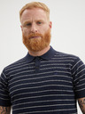 LERROS Tmavě modré pánské pruhované polo tričko LERROS