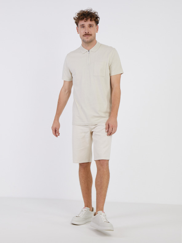 LERROS Béžové pánské polo tričko LERROS