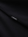 Ombre Clothing Pánské bavlněné tričko LOOSE FIT s dlouhým rukávem a kulatým výstřihem - černé V1 OM-LSBC-0129 Ombre Clothing