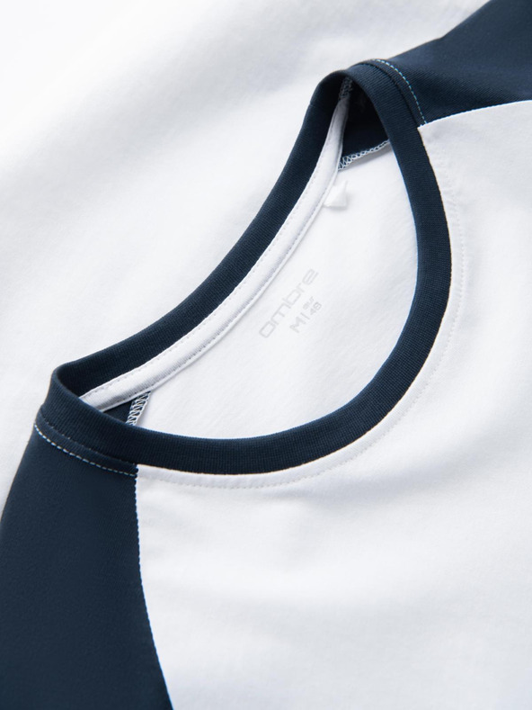 Ombre Clothing Pánské tričko s potiskem a dlouhým rukávem - černé V1 OM-LSPT-0119 Ombre Clothing