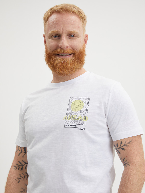 LERROS Bílé pánské tričko LERROS