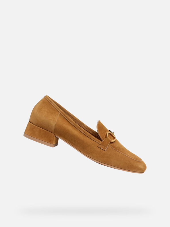 Geox Hnědé dámské mokasíny Dhyalma