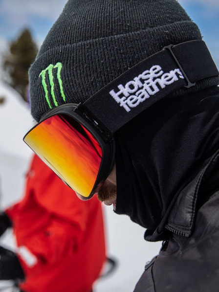 Horsefeathers Snowboardové brýle Edmond - black/mirror red HORSEFEATHERS