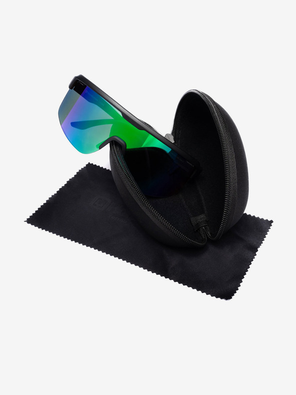 Horsefeathers Cyklistické brýle Scorpio - matt black/mirror green HORSEFEATHERS