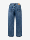 Pepe Jeans Modré dámské zkrácené široké džíny Pepe Jeans Ani