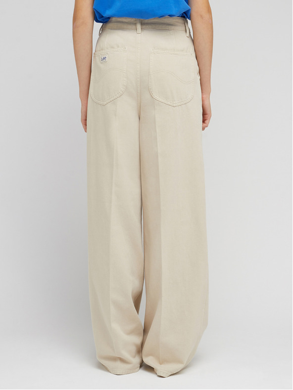 Lee Béžové dámské široké džíny Lee