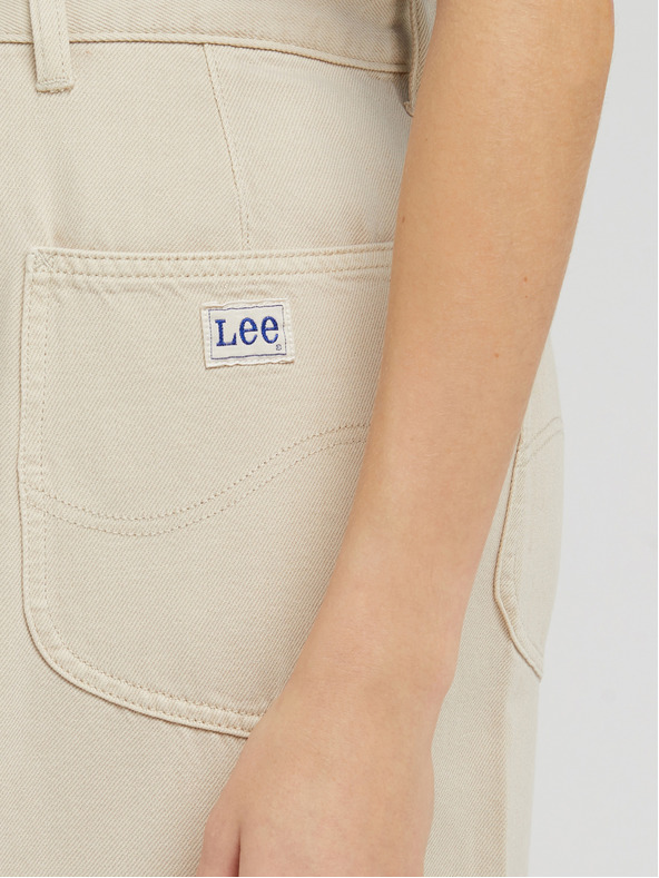 Lee Béžové dámské široké džíny Lee