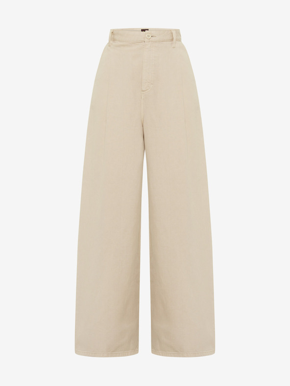 Lee Béžové dámské široké džíny Lee