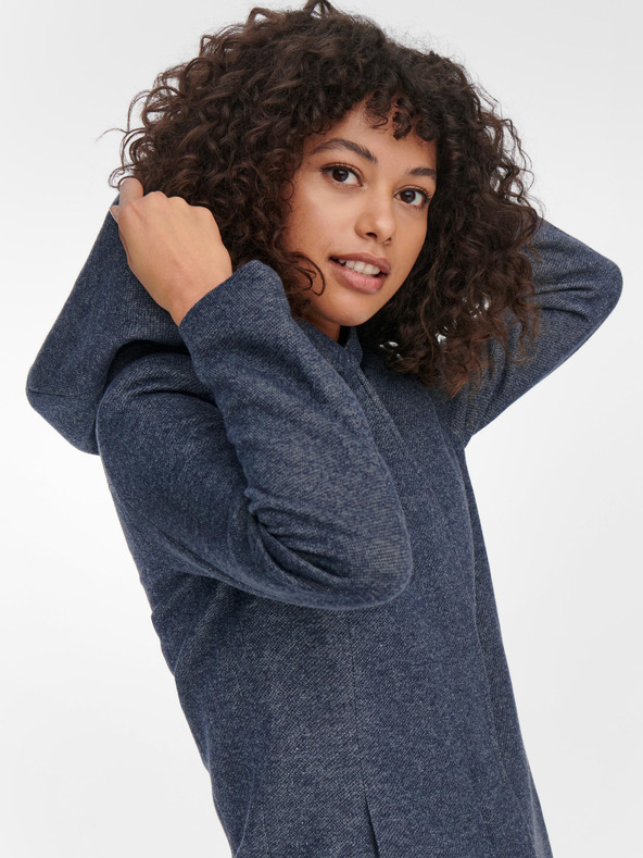 ONLY Tmavě modrý dámský lehký žíhaný kabát ONLY Sedona