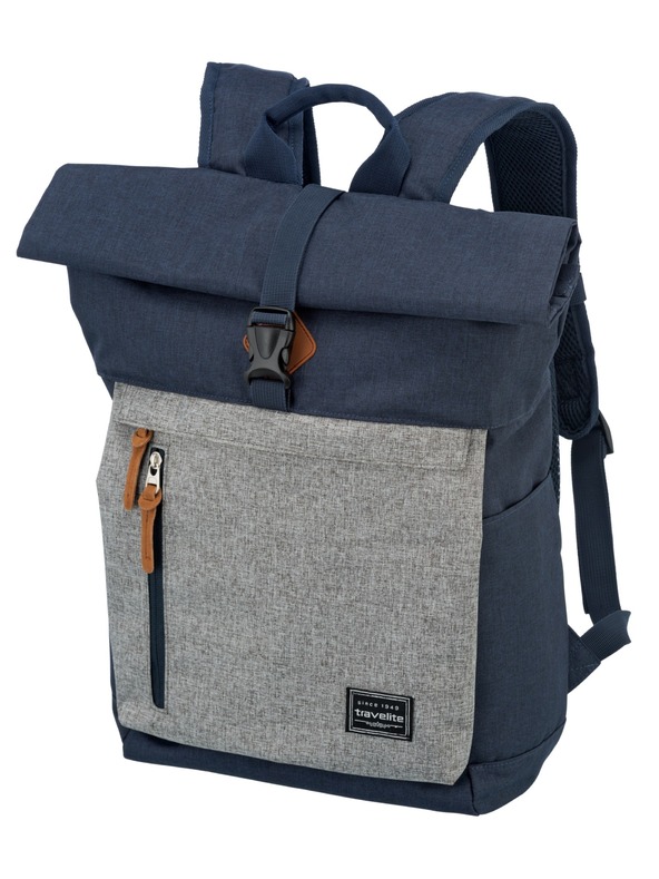 Travelite Batoh Travelite Basics Roll-up Backpack Navy/Grey