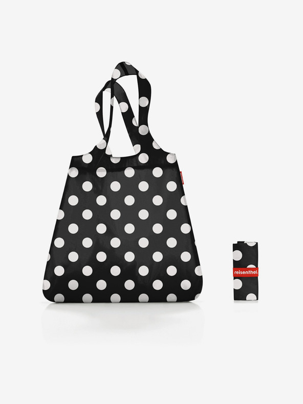 Reisenthel Černá dámská nákupní taška s puntíky Reisenthel Mini Maxi Shopper Dots White