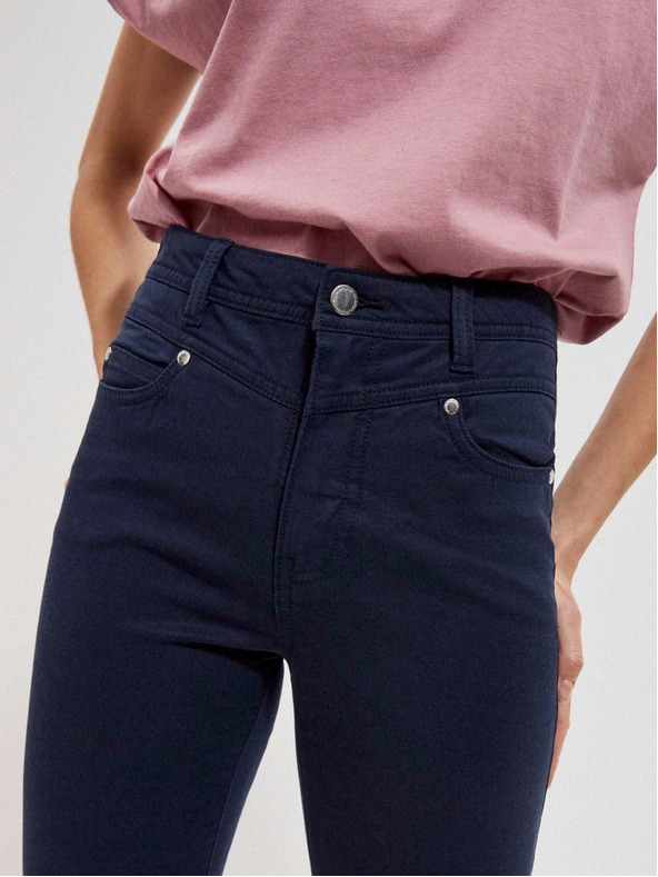 Moodo Tmavě modré dámské kalhoty Moodo