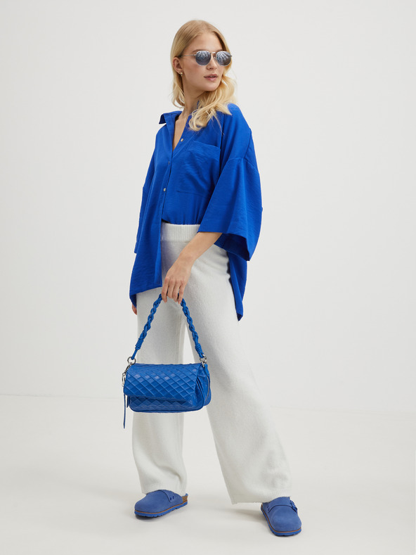 Vila Bílé dámské volné kalhoty VILA Flinka