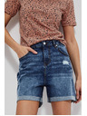 Moodo Modré dámské džínové kraťasy Moodo