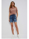 Moodo Modré dámské džínové kraťasy Moodo