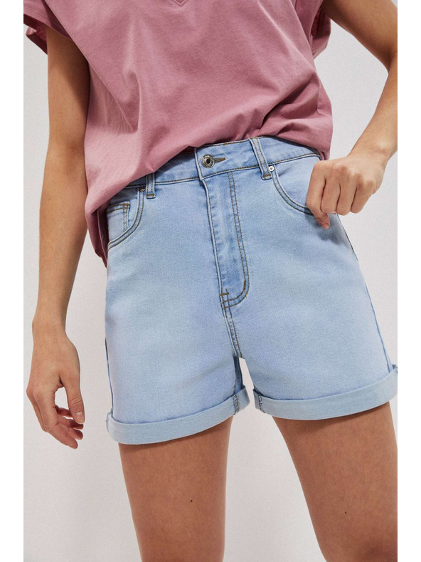 Moodo Světle modré dámské džínové kraťasy Moodo