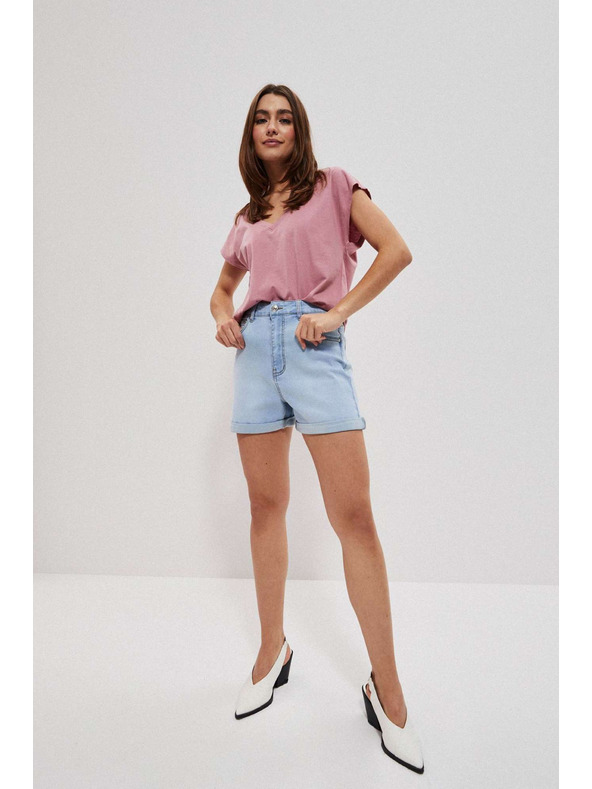 Moodo Světle modré dámské džínové kraťasy Moodo
