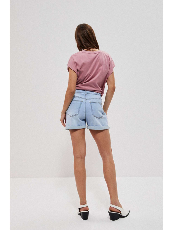 Moodo Světle modré dámské džínové kraťasy Moodo