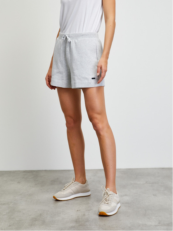 ZOOT.lab Světle šedé dámské žíhané teplákové kraťasy METROOPOLIS by ZOOT.lab Gusta