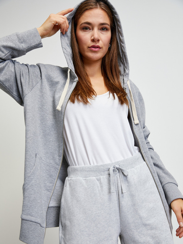 ZOOT.lab Světle šedé dámské žíhané teplákové kraťasy METROOPOLIS by ZOOT.lab Gusta