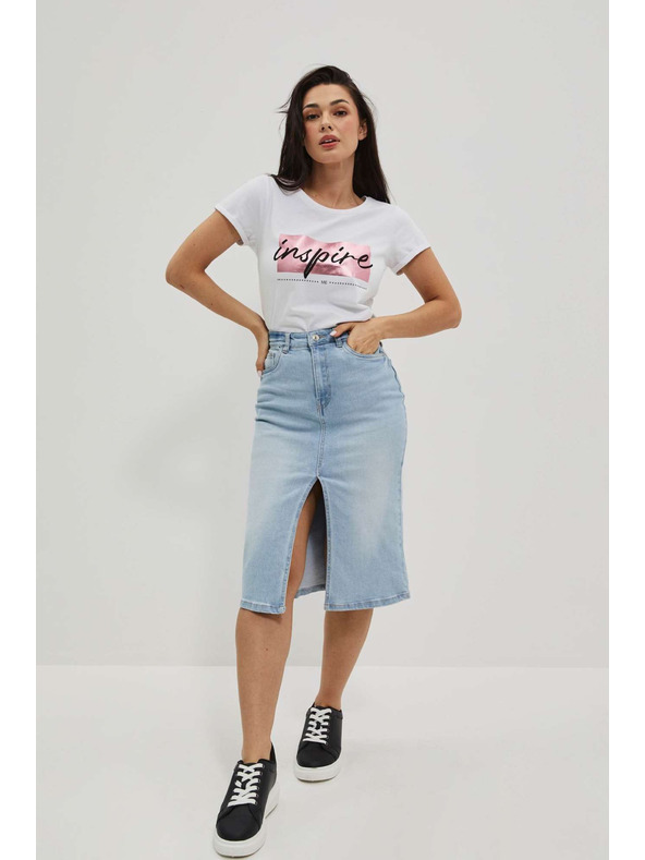 Moodo Dámské tričko L-TS-4019 WHITE Moodo