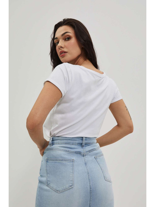 Moodo Dámské tričko L-TS-4019 WHITE Moodo