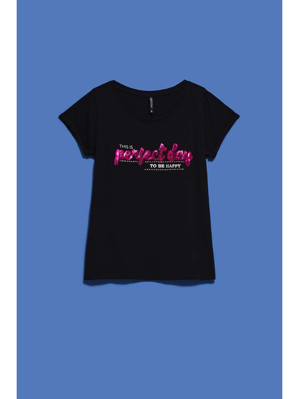 Moodo Dámské tričko L-TS-4020 BLACK Moodo