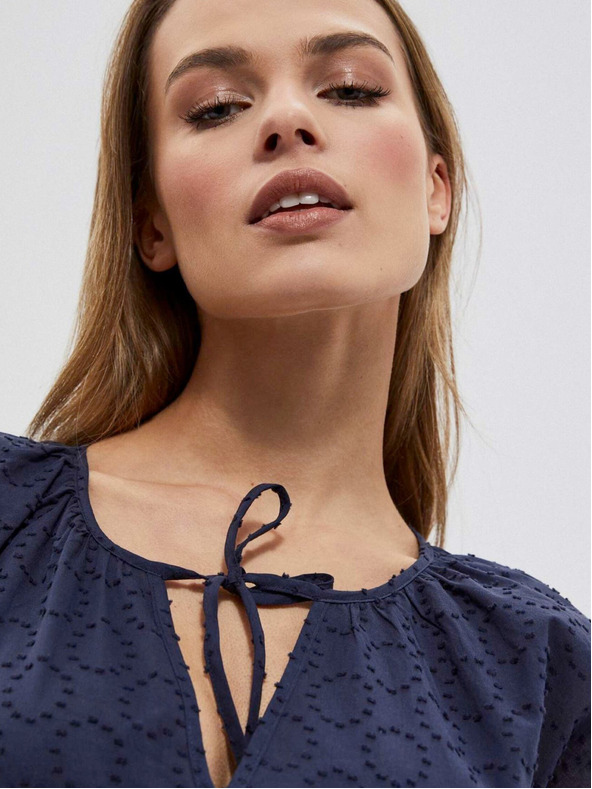 Moodo Tmavě modrá dámská halenka Moodo