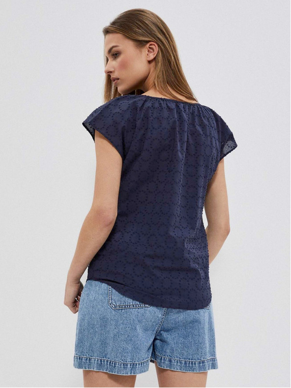 Moodo Tmavě modrá dámská halenka Moodo