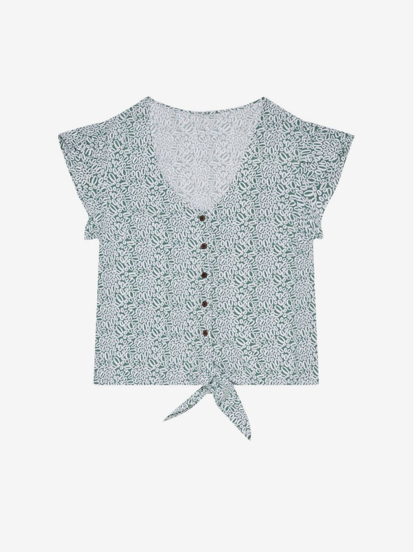 Moodo Bílo-zelená dámská vzorovaná košile Moodo