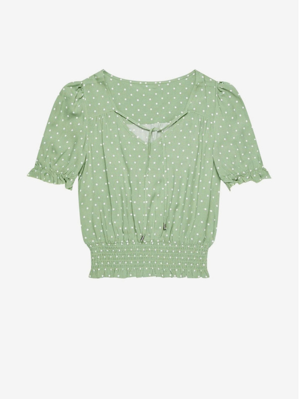 Moodo Zelená dámská puntíkovaná halenka Moodo