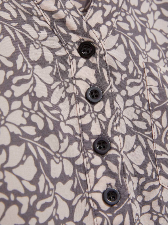 Moodo Bílo-šedá dámská vzorovaná košile Moodo