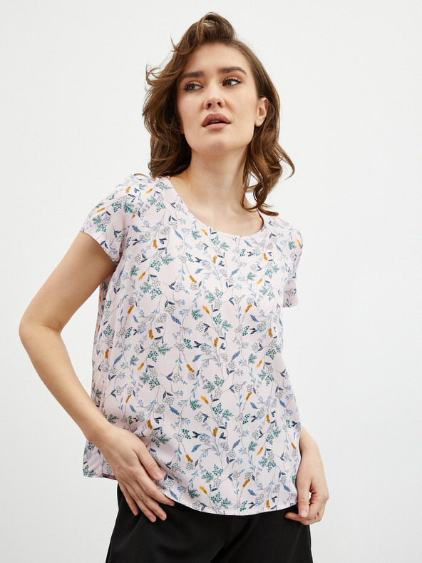 ZOOT.lab Světle růžová květovaná halenka ZOOT.lab Berenika